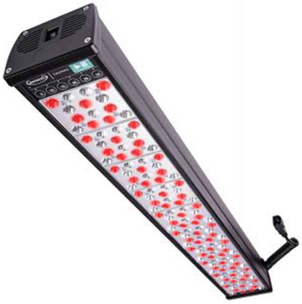 Photo of a red light used for infrared light therapy