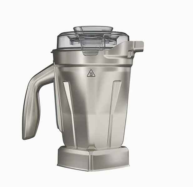 Stainless Steel Blender Container with white background