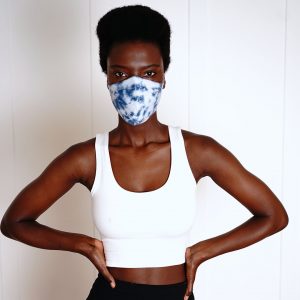 woman wearing organic face mask