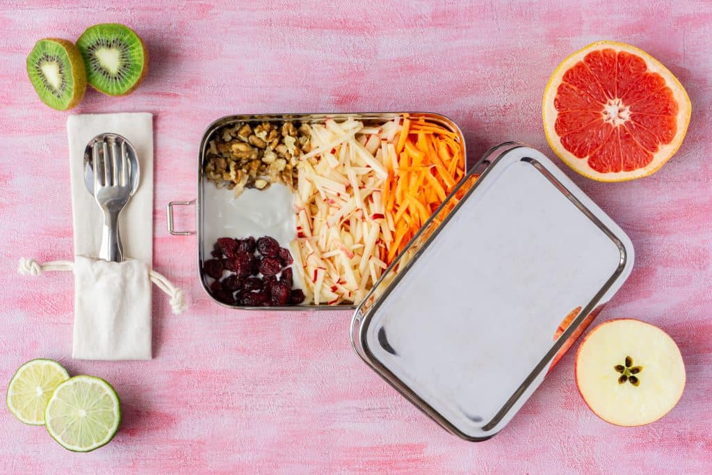 W & P Lunch Box + Utensil Set Pastel Green