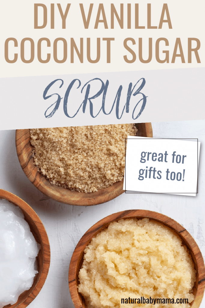DIY organic vanilla coconut sugar scrub homemade easy quick fast