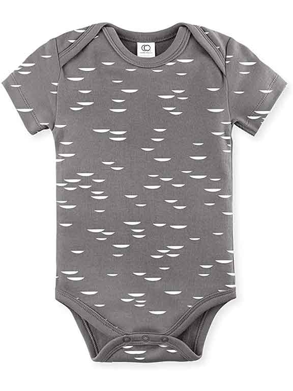 Colored Organics Baby Clothes grey with white lines