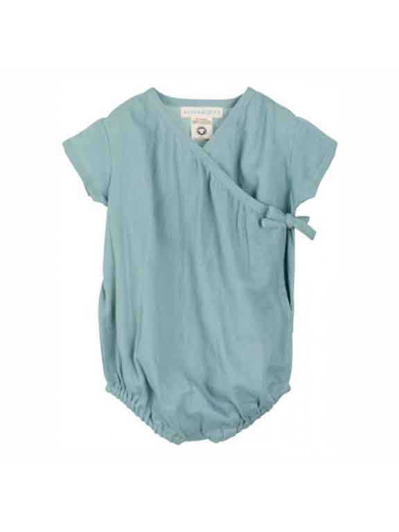 Serendipity Baby Clothes wrap onesie in green