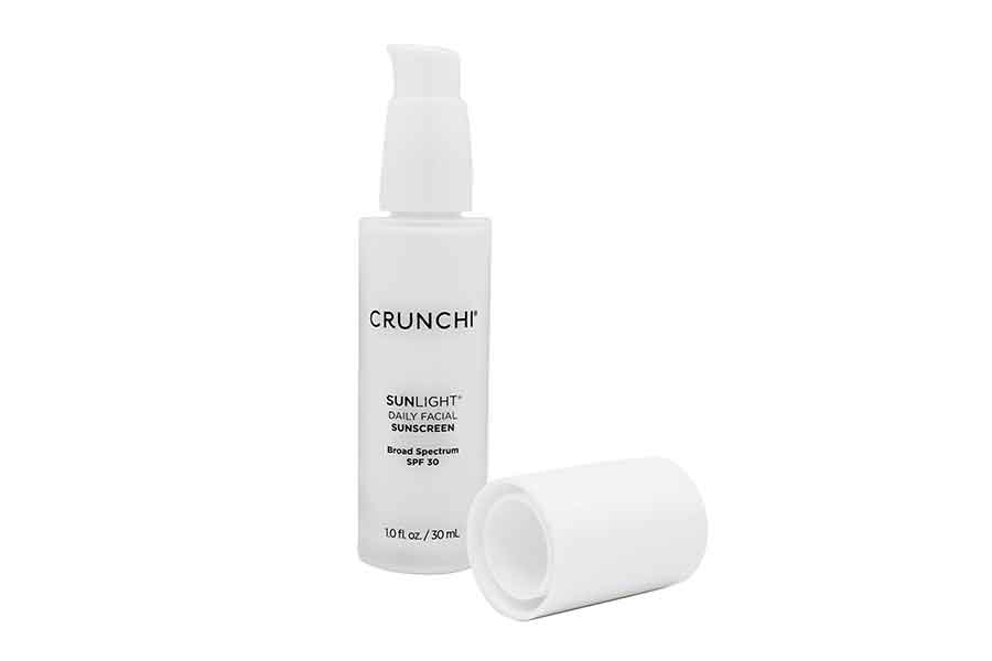 Crunchi-Sunlight organic, non-toxic sunblock for your face that rubs in (and doesn't leave a white sheen!)