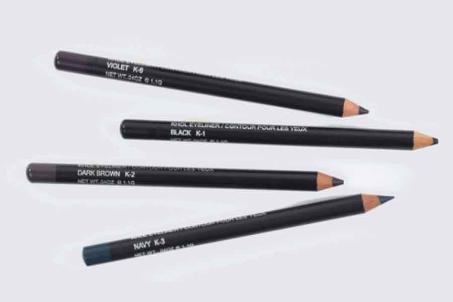 4 Eyeliner Pencils on white background