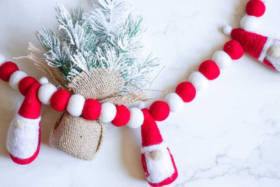 Wool Christmas Garland