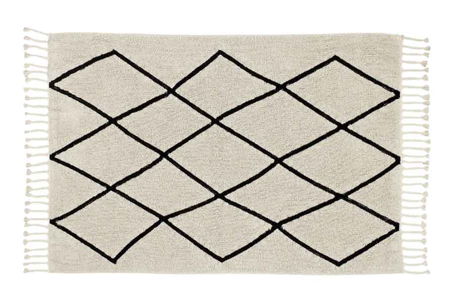 Patterned rug on white background